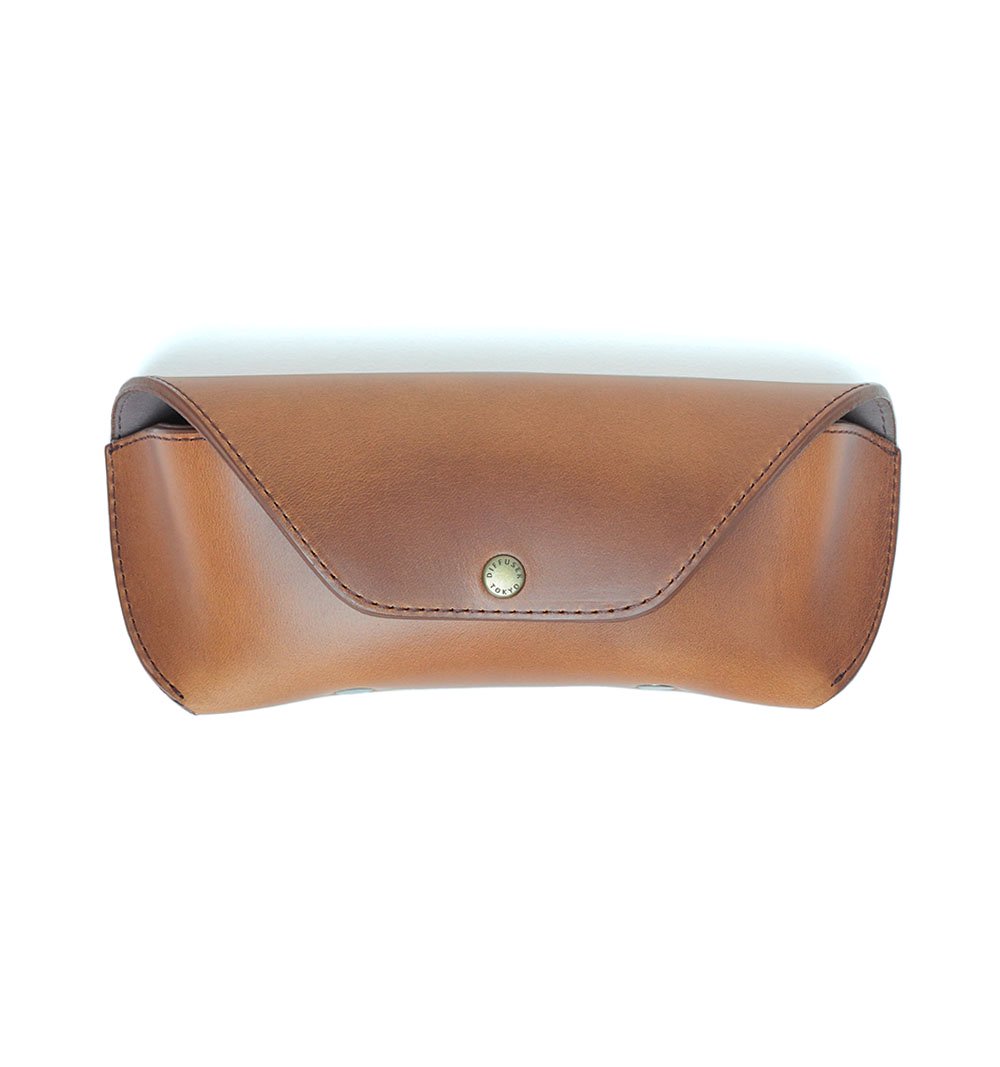 HORWEEN LEATHER EYEWEAR CASE 2 / Whiskey & Dark Brown | DIFFUSER