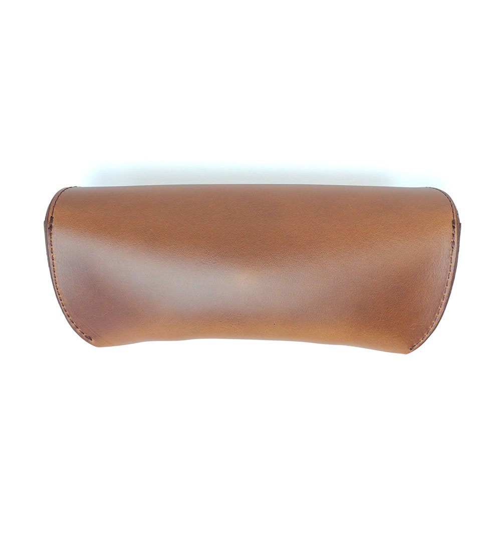 HORWEEN LEATHER EYEWEAR CASE 2 / Whiskey & Dark Brown | DIFFUSER