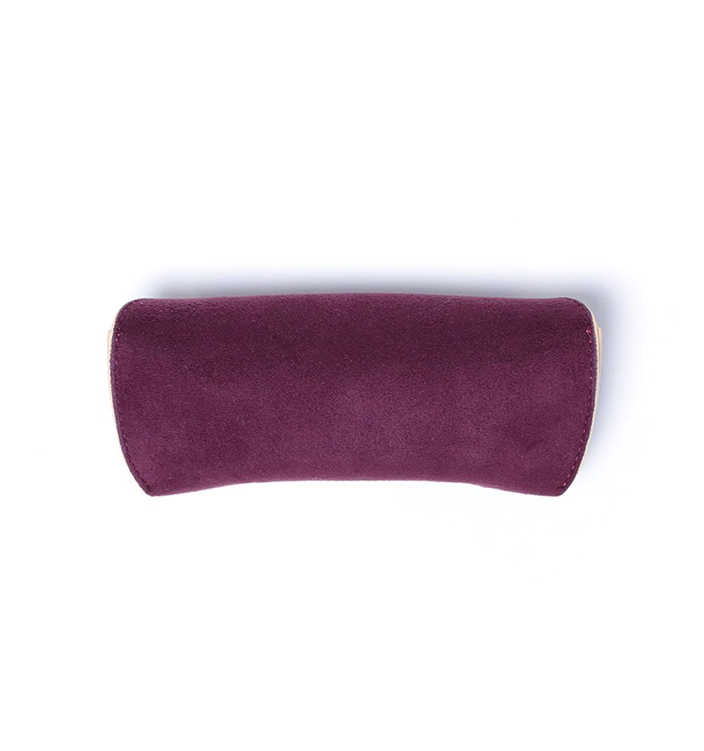 TECH SUEDE EYEWEAR CASE - S size / Red Purple & Natural | DIFFUSER onloine  store
