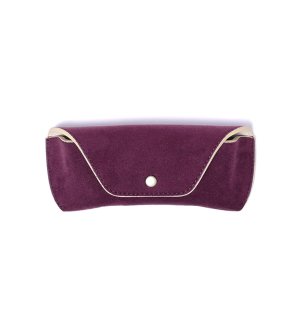 TECH SUEDE EYEWEAR CASE - S size / Red Purple & Naturalの商品画像