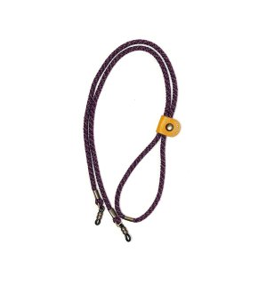 ADJUSTABLE LENGTH GLASS CODE 4 / Dark Purple & Light Purple / Yellow Leatherの商品画像