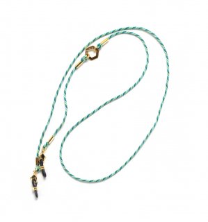 TRI-COL TWISTED SILK BRACE CODE / Light Green & Turquoiseξʲ