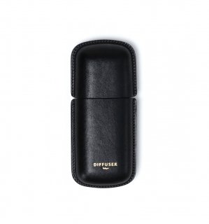 WETFORMING LEATHER EYEWEAR CASE 2 / Black & Blackξʲ