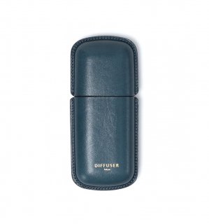 WETFORMING LEATHER EYEWEAR CASE 2 / Blue & Dark Brownξʲ