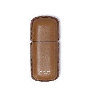 WETFORMING LEATHER EYEWEAR CASE 2 / Light Brown & Brownξʲ