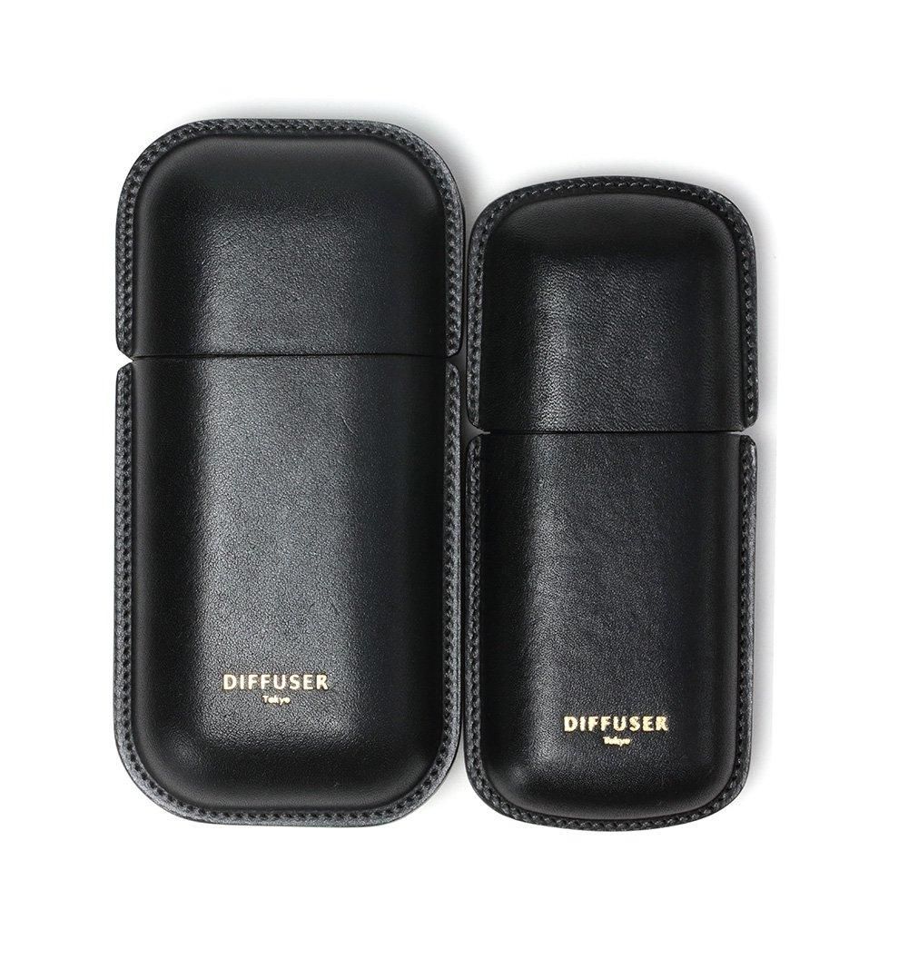 WETFORMING LEATHER EYEWEAR CASE 2 / Black & Black | DIFFUSER