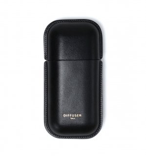 WETFORMING LEATHER EYEWEAR CASE 2 - L size / Black & Blackξʲ