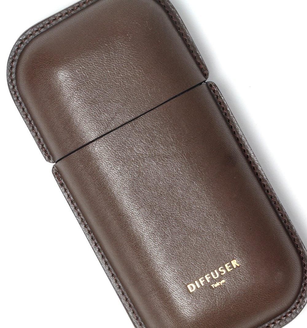 WETFORMING LEATHER EYEWEAR CASE 2 / Brown & Red Brown