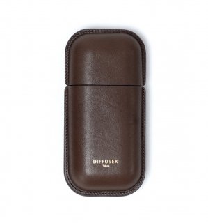 WETFORMING LEATHER EYEWEAR CASE 2 - L size / Brown & Red Brownξʲ