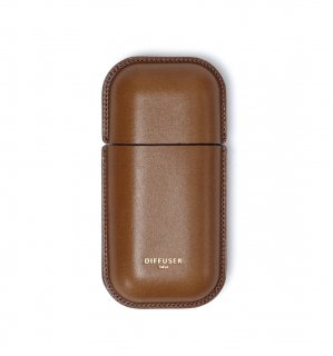 WETFORMING LEATHER EYEWEAR CASE 2 - L size / Light Brown & Brownξʲ