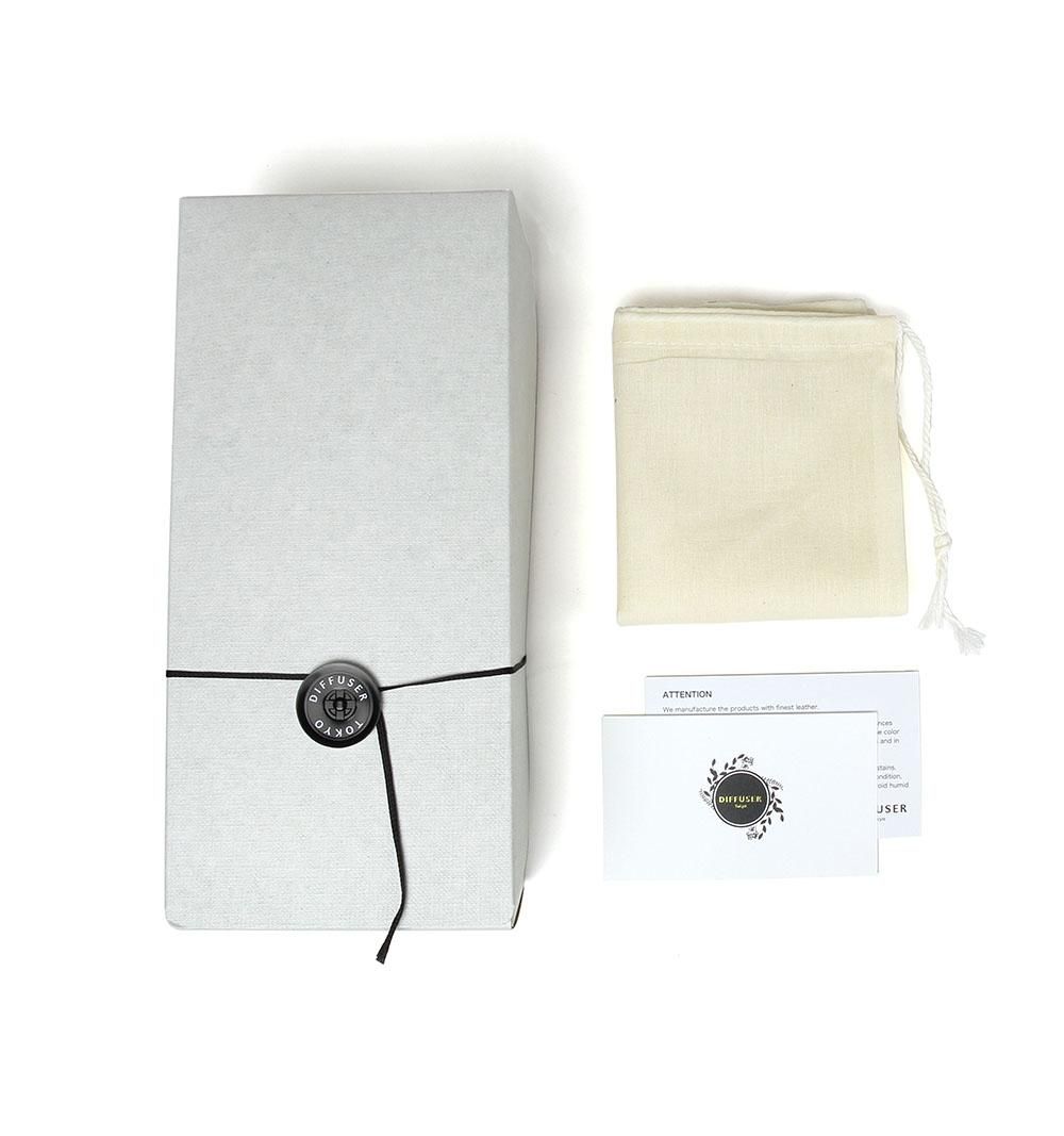 SHRINK LEATHER SMART EYEWEAR CASE / Black & Beige