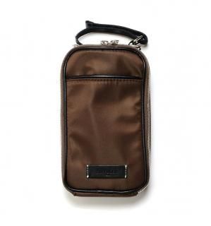 MULTIFUNCTIONAL DOUBLE POCKET EYEWEAR CASE / Brownξʲ