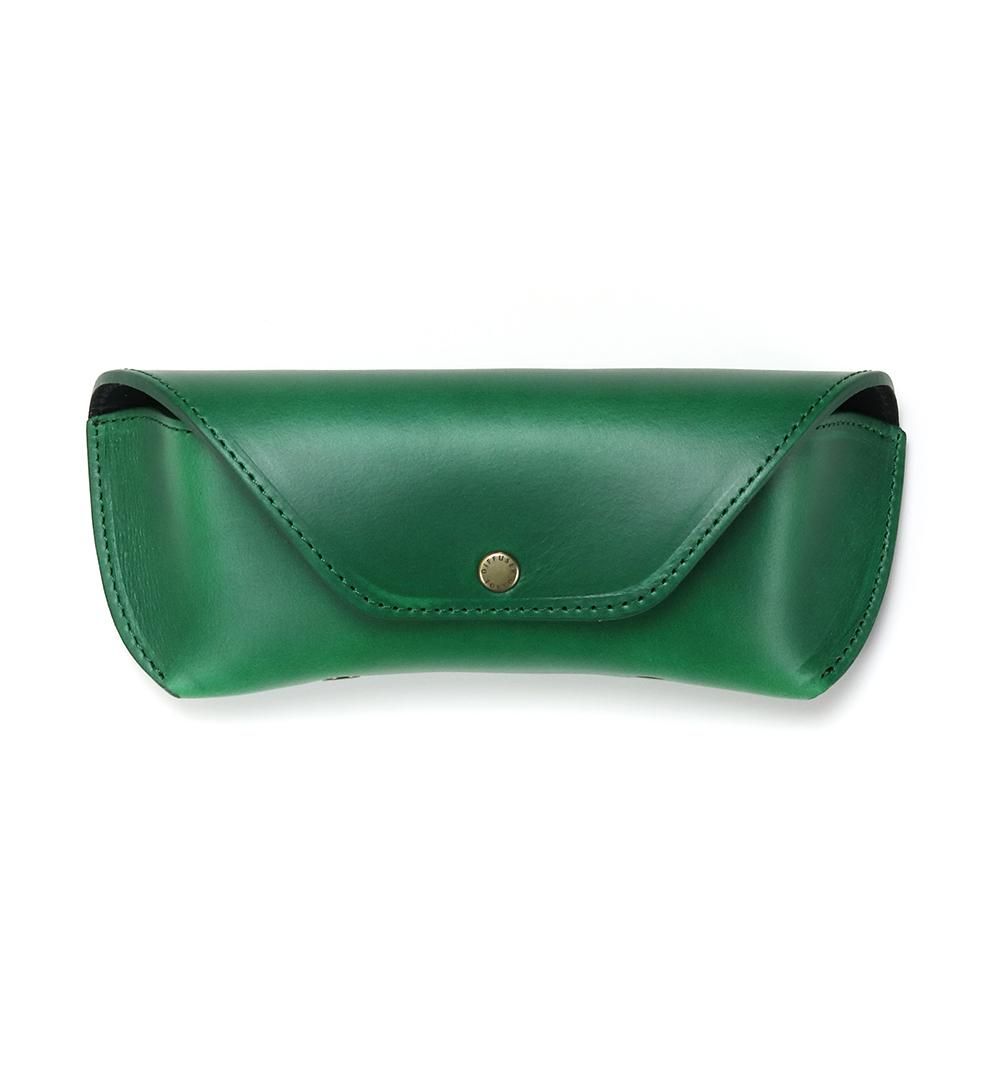 HORWEEN LEATHER EYEWEAR CASE 2 / Green & Black | DIFFUSER onloine