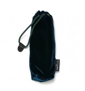 PLUSH VELVET EYEWEAR POUCH / Blue green & Green cordの商品画像