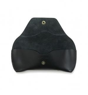 SMOOTH LEATHER EYEWEAR CASE-S / Black & Dark Greyξʲ