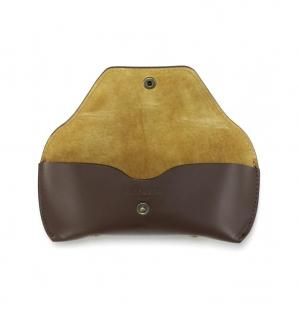 SMOOTH LEATHER EYEWEAR CASE-S / Brown & Camelξʲ