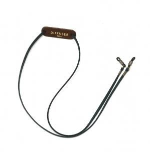 TECH SUEDE STITCHED LEATHER GLASS CODE / Charcoal & Brown leatherξʲ