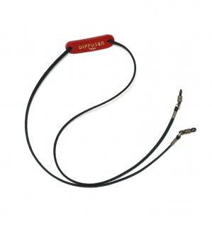 TECH SUEDE STITCHED LEATHER GLASS CODE / Black & Red leatherξʲ