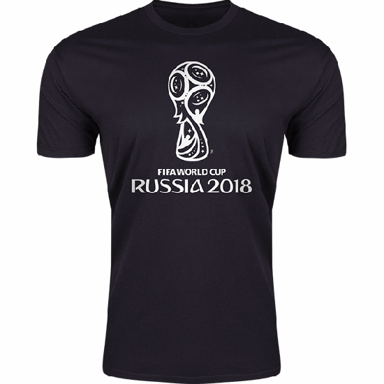 2018 Fifa ワールドカップ ロシア 記念 Fifa オフィシャルエンブレム Tシャツ ブラック 輸入雑貨サウスウッド 9086