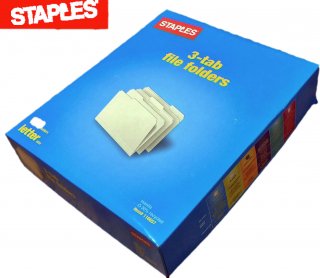 ޥ˥ե Staples! ȤƤñ ޥ˥ ե ե 1/3-Cut Tab Letter Size Manila File Folders 100per Box