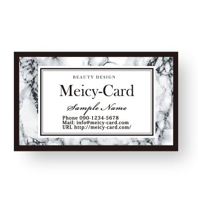 可愛いおしゃれな名刺 大理石マーブル名刺 美容サロンショップカード印刷なら Meicy Card