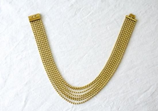 1930 真鍮ボールチェーンネックレス Antique Vintage Jewelry Meltingpot メルティングポット 1930 真鍮ボールチェーンネックレス Antique Vintage Jewelry Meltingpot メルティングポット