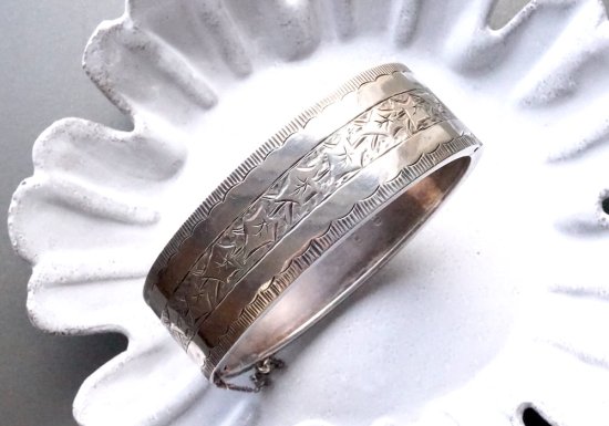 1890 イギリス製シルバーバングル - antique & vintage jewelry meltingpot(メルティングポット）