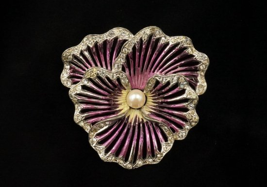 1960 Marcel Boucherパンジーブローチ - antique & vintage jewelry