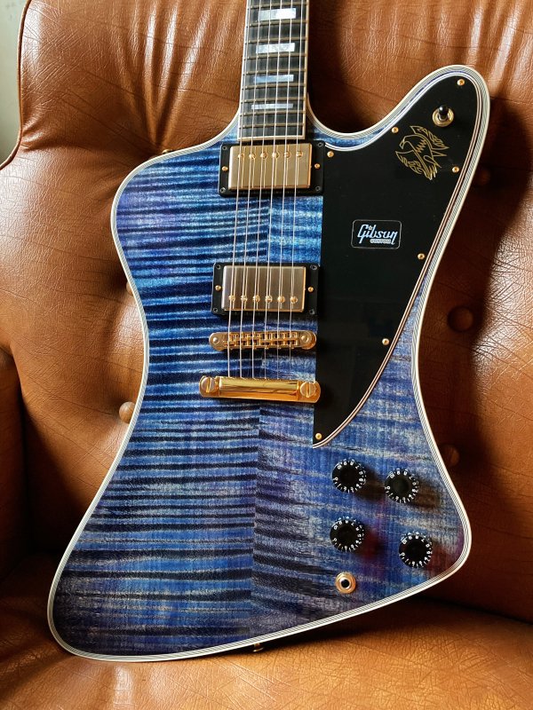 中古】Gibson Custom Shop Firebird Custom Figured Top Nordic Blue