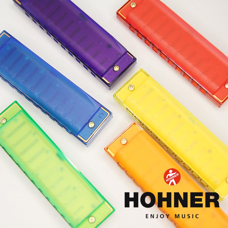 ホーナー ハーモニカ 初心者向け HOHNER TRANSLUCENT HARP YE プラスチックハーモニカ - 楽器、器材