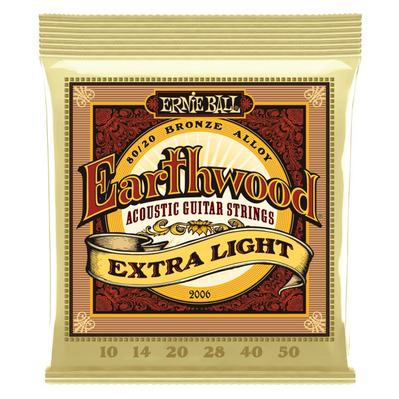 メール便発送可！】ERNIE BALL アーニーボール #2006 10-46 Extra Light Earthwood 80/20 Bronze  アコースティックギター弦／エクストラライトゲージ - CENTRALMUSIC〔セントラルミュージック〕愛媛・松山  エレキギター/ベース/アコースティックギター/ヴィンテージ