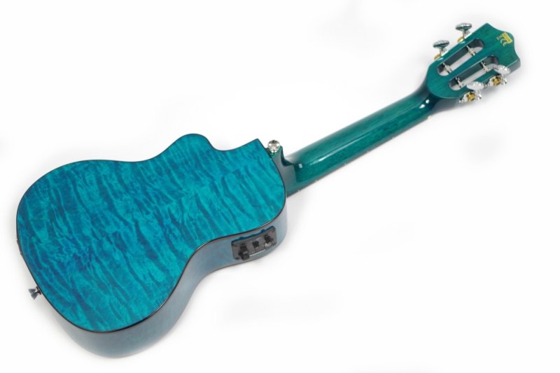 送料無料】LANIKAI ラニカイ QM-BLCEC Quilted Maple Blue Stain エレクトリックコンサートウクレレ 【特価品】  - CENTRALMUSIC〔セントラルミュージック〕愛媛・松山 エレキギター/ベース/アコースティックギター/ヴィンテージ