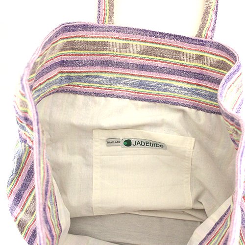 【JADE Tribe】Samui Stripe Tote Tassel Char-Purple - 大人のリゾートファッション通販｜GUAVA  LAVA (グアバラバ)