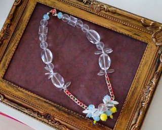 Clear stone necklace