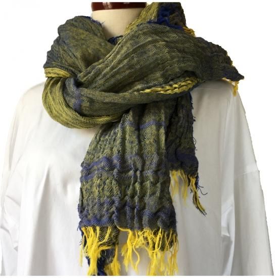 ❤️専用　　【美品】　Tamaki nime tamaki niime きぶん4月shawl BIG シャンブレーブルー- 雑貨店