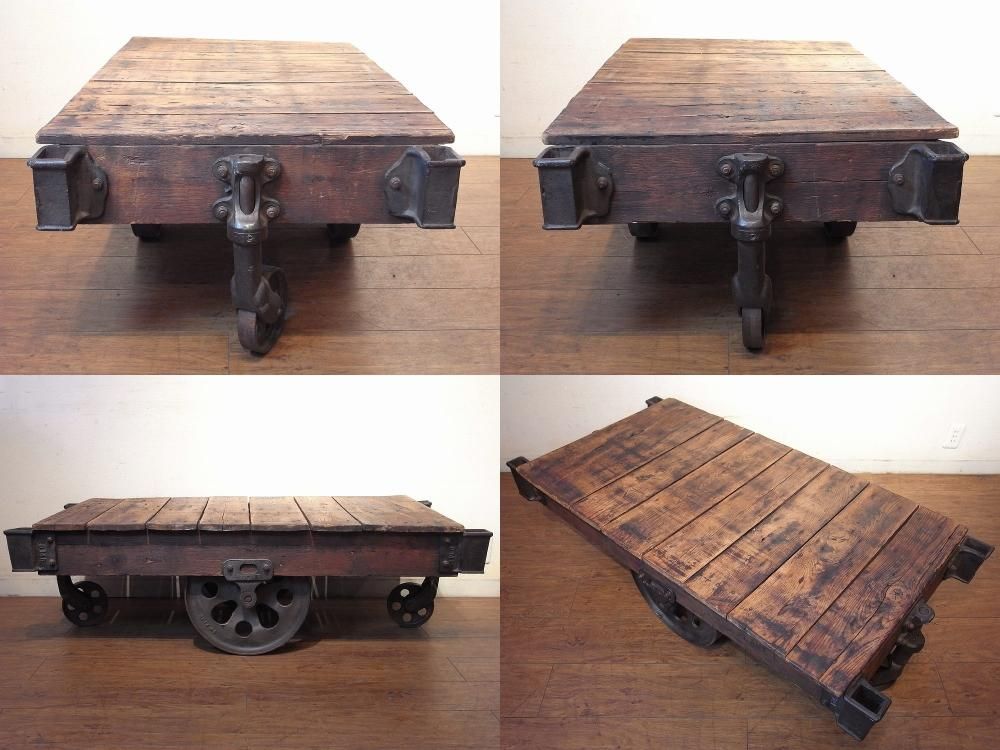 ヴィンテージ アンティーク トロリー テーブル ドーリー 大型ワゴン