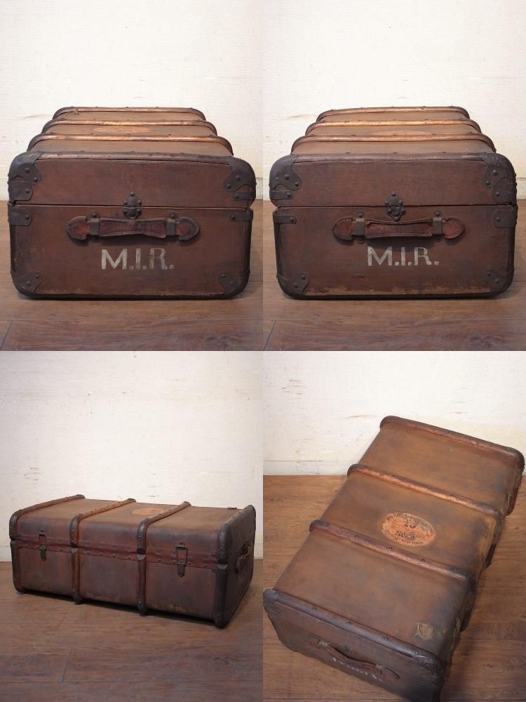 イギリスアンティーク‼︎大きな船トランク‼︎ 中古品 Yahoo!オークション - イギリス製 アンティーク トランク 船トランク