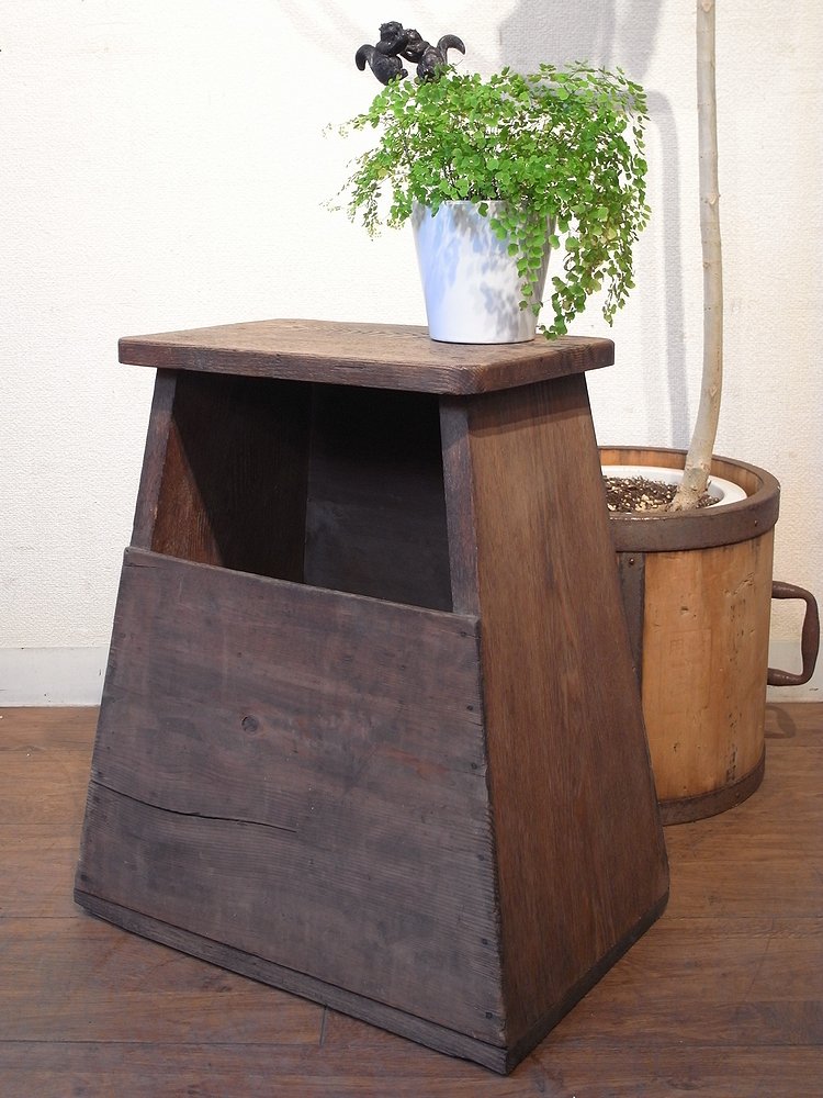 木製 踏み台 アンティーク ① 古道具 レトロ - 家具