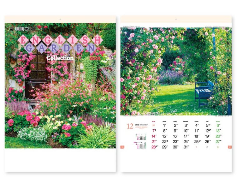 イングリッシュ ガーデン コレクション 2024 Calendar 壁掛け