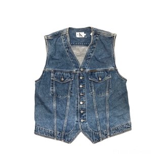 <img class='new_mark_img1' src='https://img.shop-pro.jp/img/new/icons15.gif' style='border:none;display:inline;margin:0px;padding:0px;width:auto;' />90's Calvin Klein Jeans Denim Vest