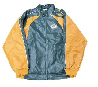 <img class='new_mark_img1' src='https://img.shop-pro.jp/img/new/icons15.gif' style='border:none;display:inline;margin:0px;padding:0px;width:auto;' />NFL GREENBAY PACKERS Fake Leather Jacket 