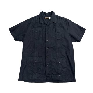 <img class='new_mark_img1' src='https://img.shop-pro.jp/img/new/icons15.gif' style='border:none;display:inline;margin:0px;padding:0px;width:auto;' />Open Collar Linen Blend S/S Cuba Shirt