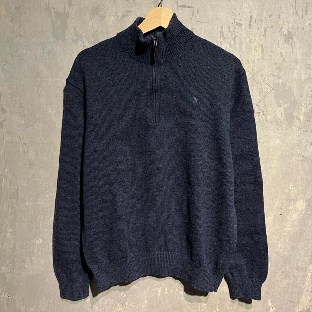 <img class='new_mark_img1' src='https://img.shop-pro.jp/img/new/icons15.gif' style='border:none;display:inline;margin:0px;padding:0px;width:auto;' />POLO Ralph Lauren Half Zipper Cotton Knit Sweater
