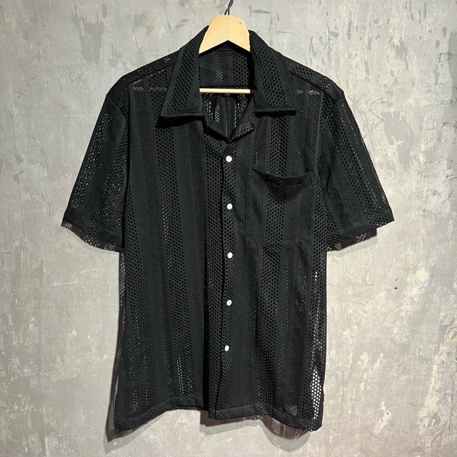 New Mesh Open Collar S/S Shirt 