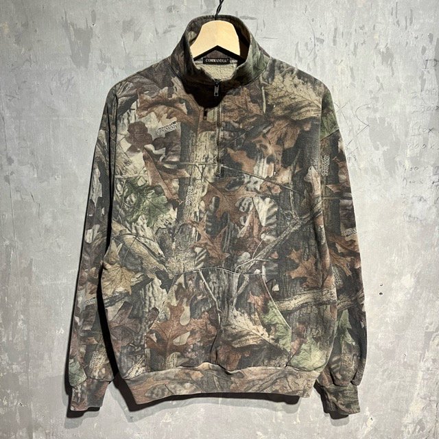 COMMANDER Real Tree Camo L/S Half Zip Sweat Shirt