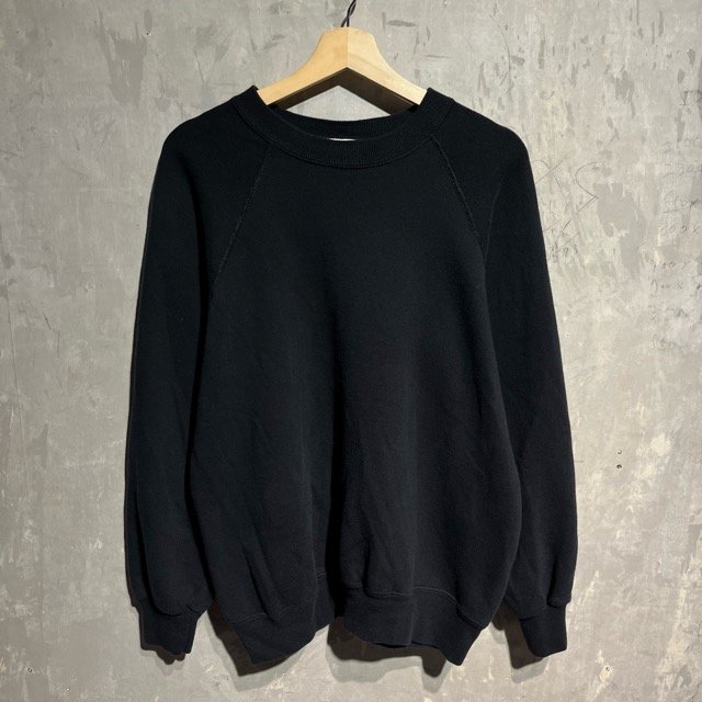 80's BASSETT WALKER L/S Solid Sweat Shirt MADE IN U.S.A