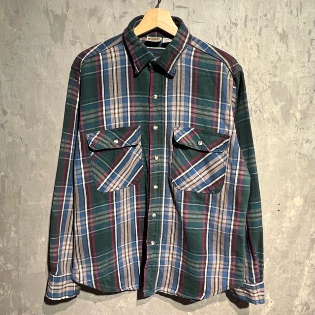 90's FIVE BROTHER Check Flannel L/S Shirt