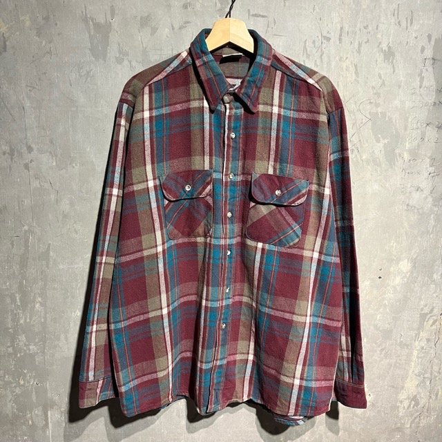 90's FIVE BROTHER Check Flannel L/S Shirt