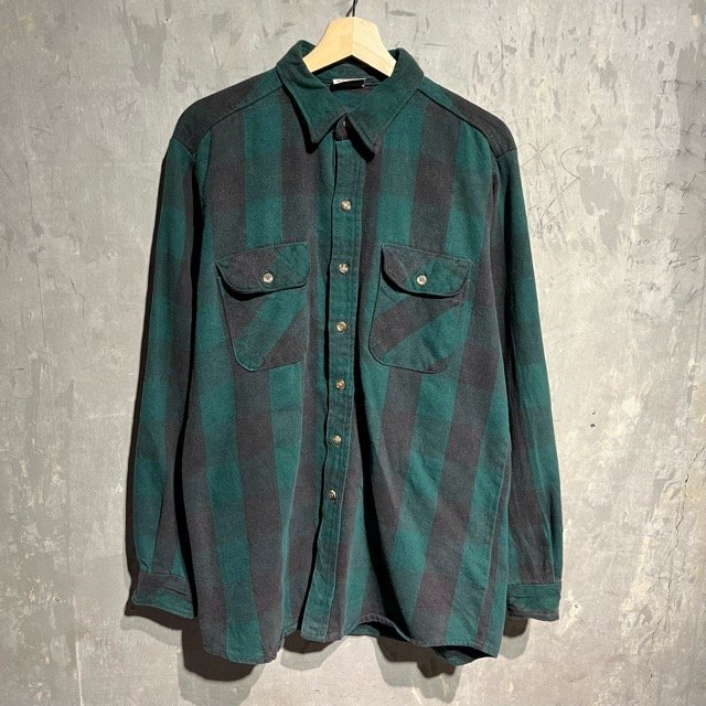 90's FIVE BROTHER Check Flannel L/S Shirt MADE IN U.S.A