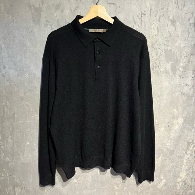 Raffi MERINO WOOL L/S Knit Polo Shirt 